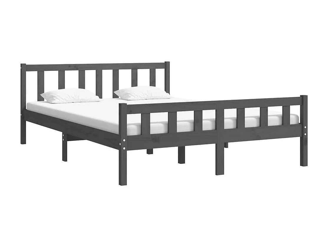 Bedframe massief hout grijs 120x200 cm NL22807