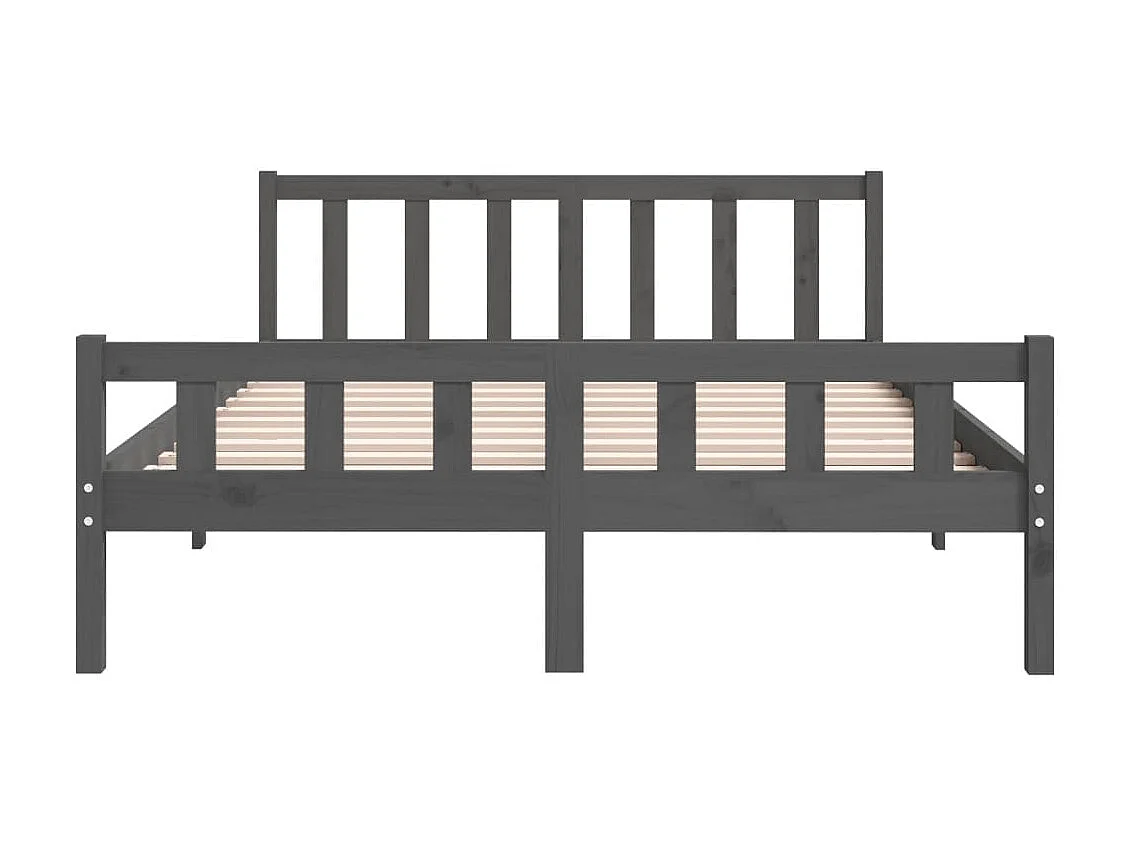 Bedframe massief hout grijs 120x200 cm NL22807