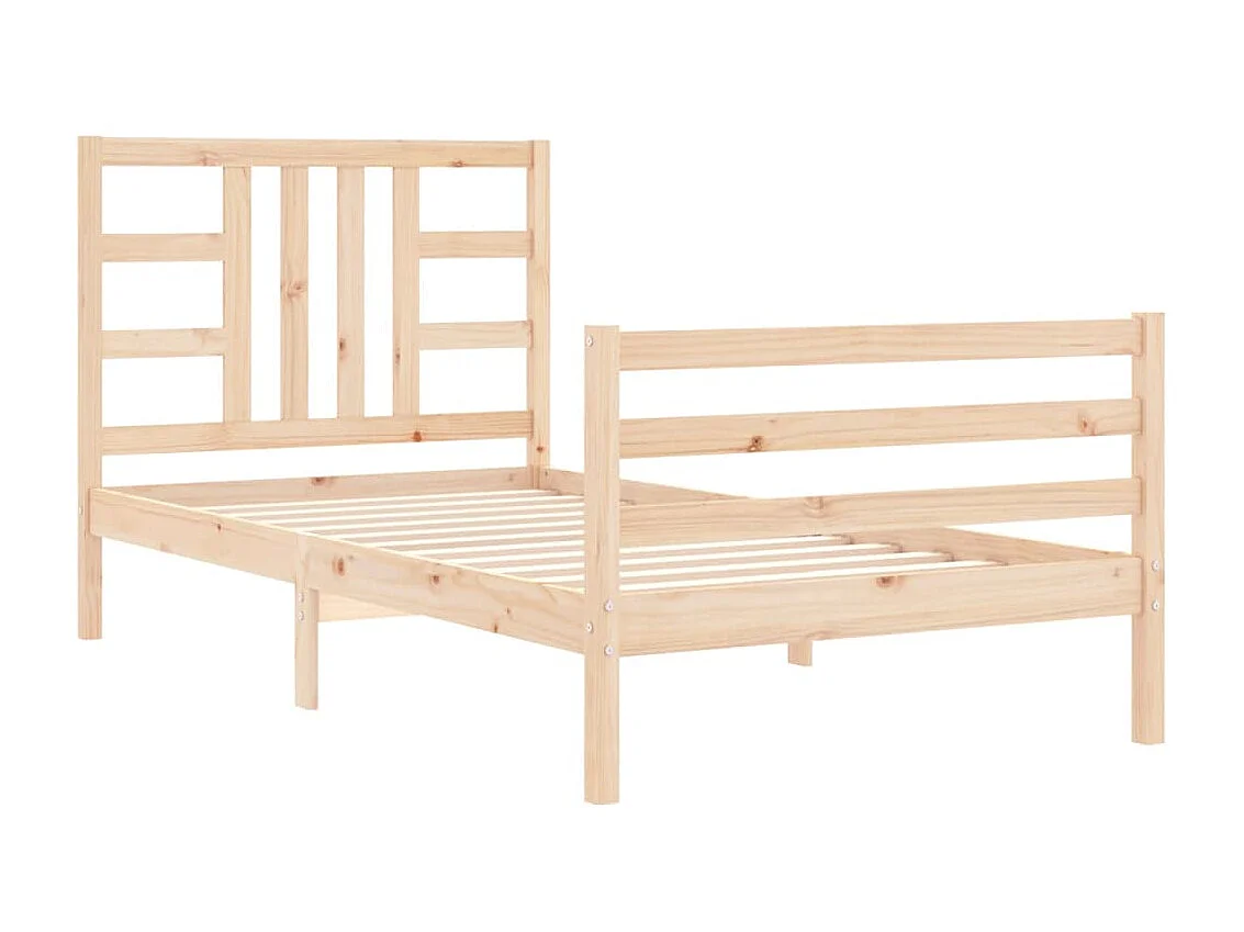 Cama de solteiro c/ cabeceira madeira maciça PT505125