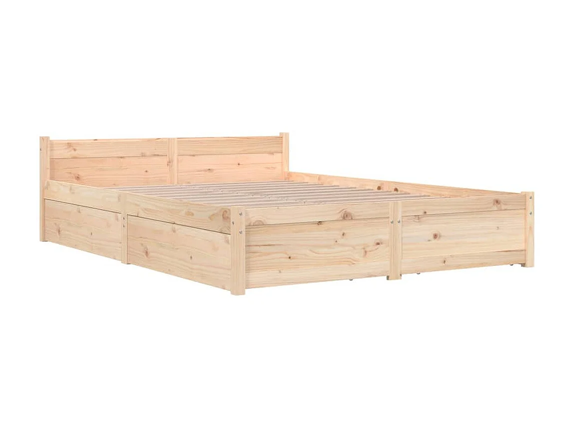Bedframe met lades wit 135x190 cm NL49727