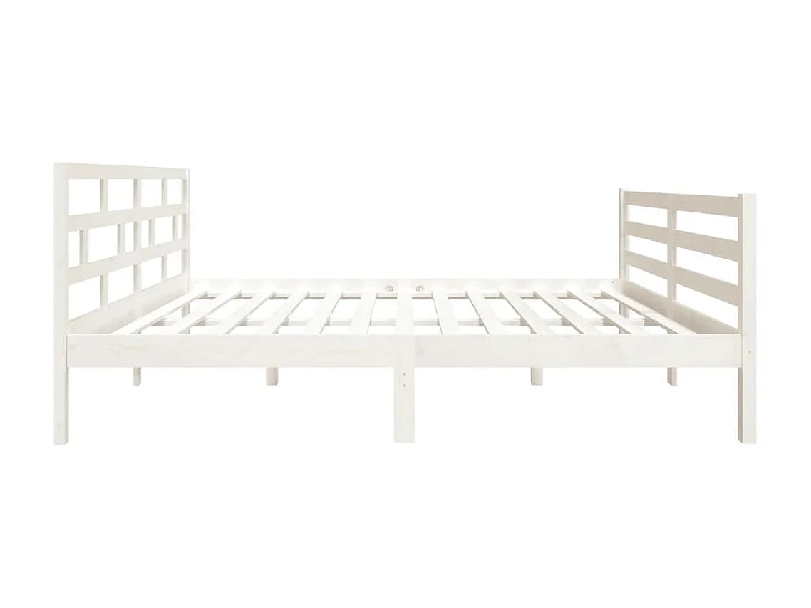 Lit-140x190 cm Blanc Bois massif EGGB84612