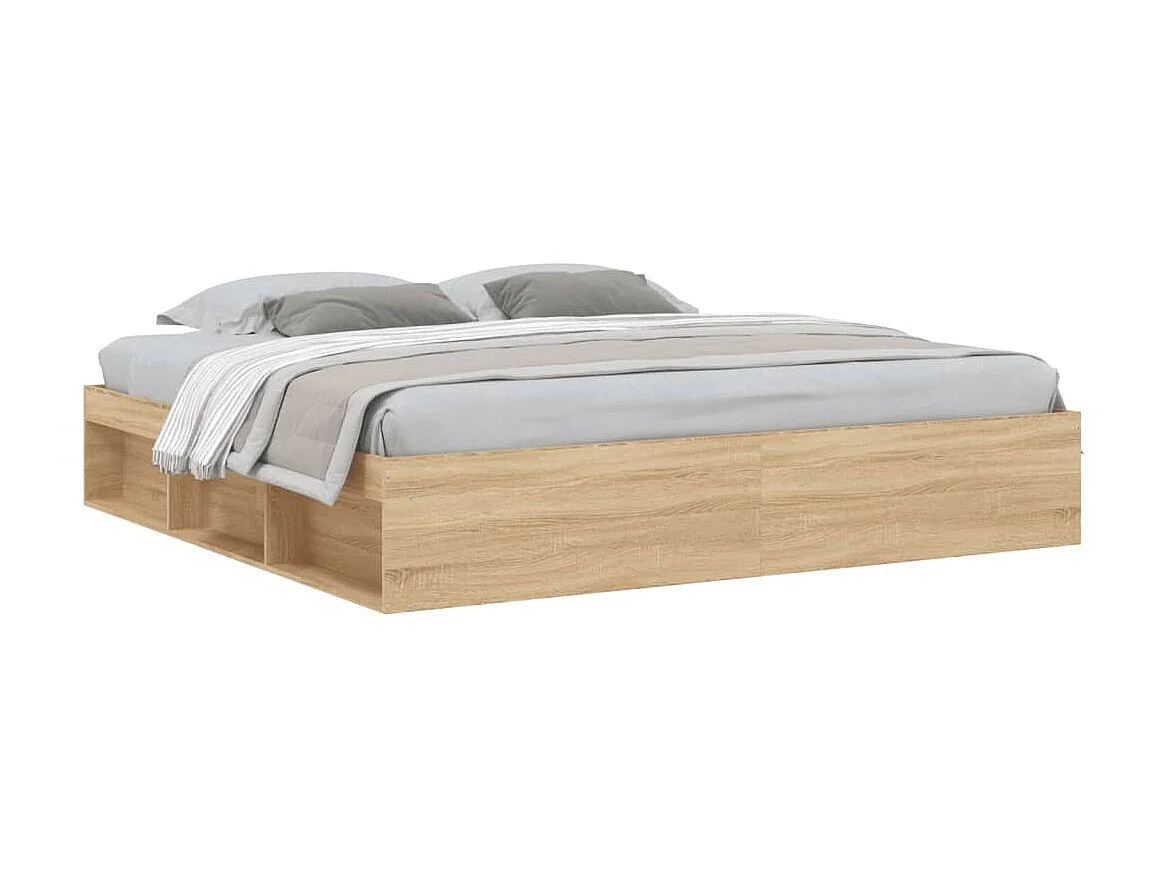 Lit-200x200 cm chêne sonoma EGGB23643