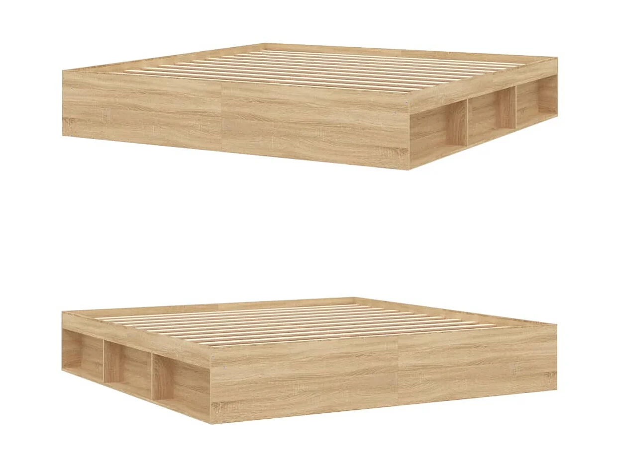 Lit-200x200 cm chêne sonoma EGGB23643