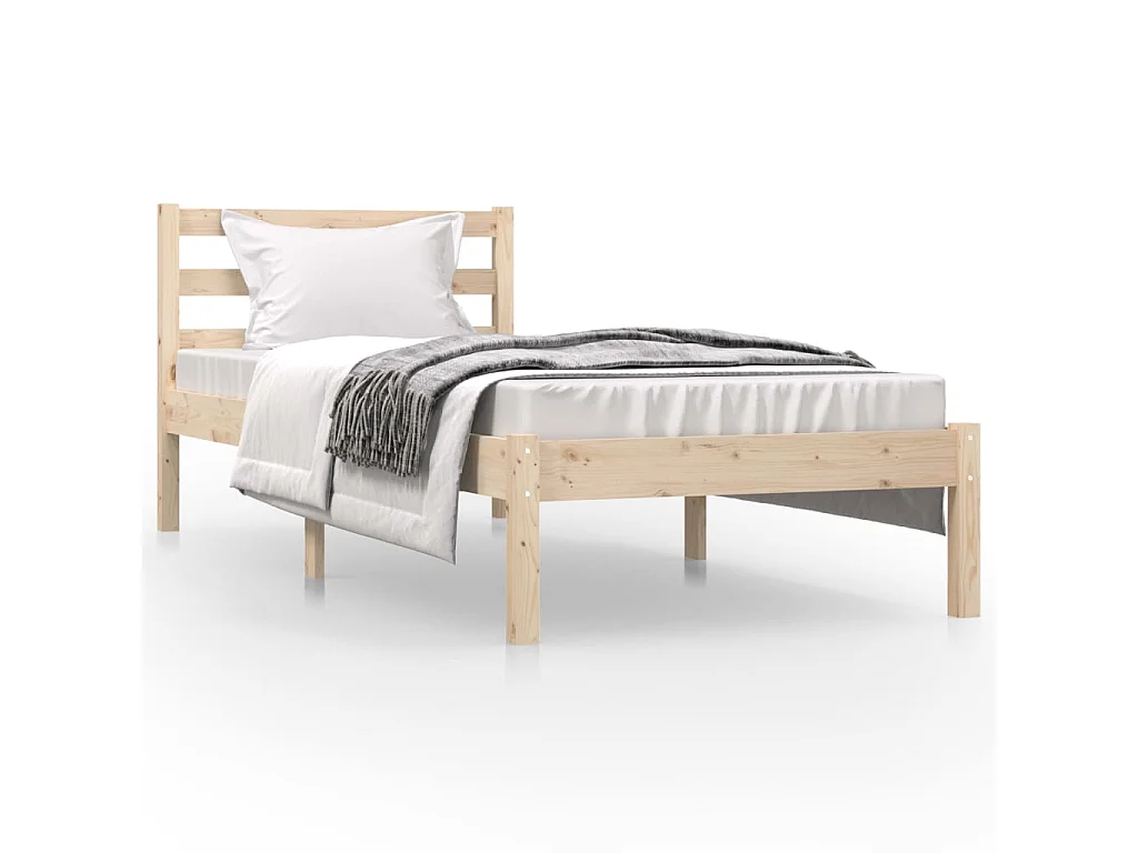 Lit-2FT6 Small Single bois de pin massif petit simple EGGB28743