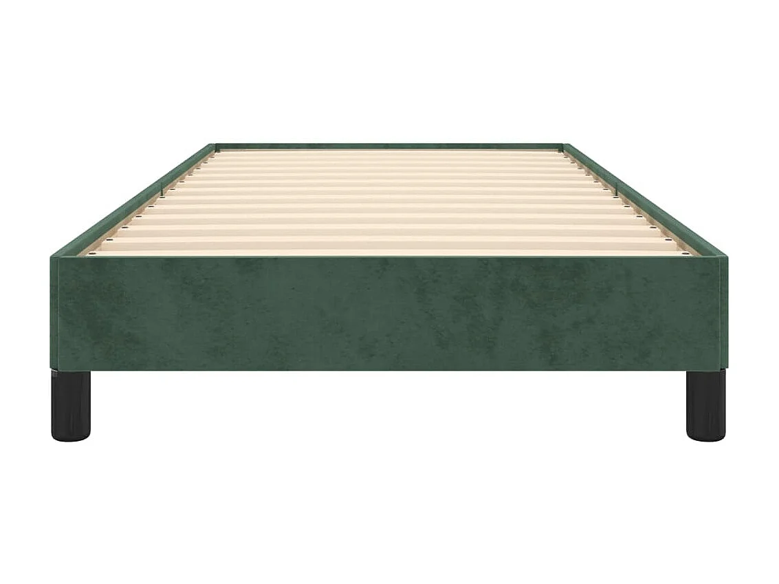 Cama 80x200 cm de terciopelo verde ES93529