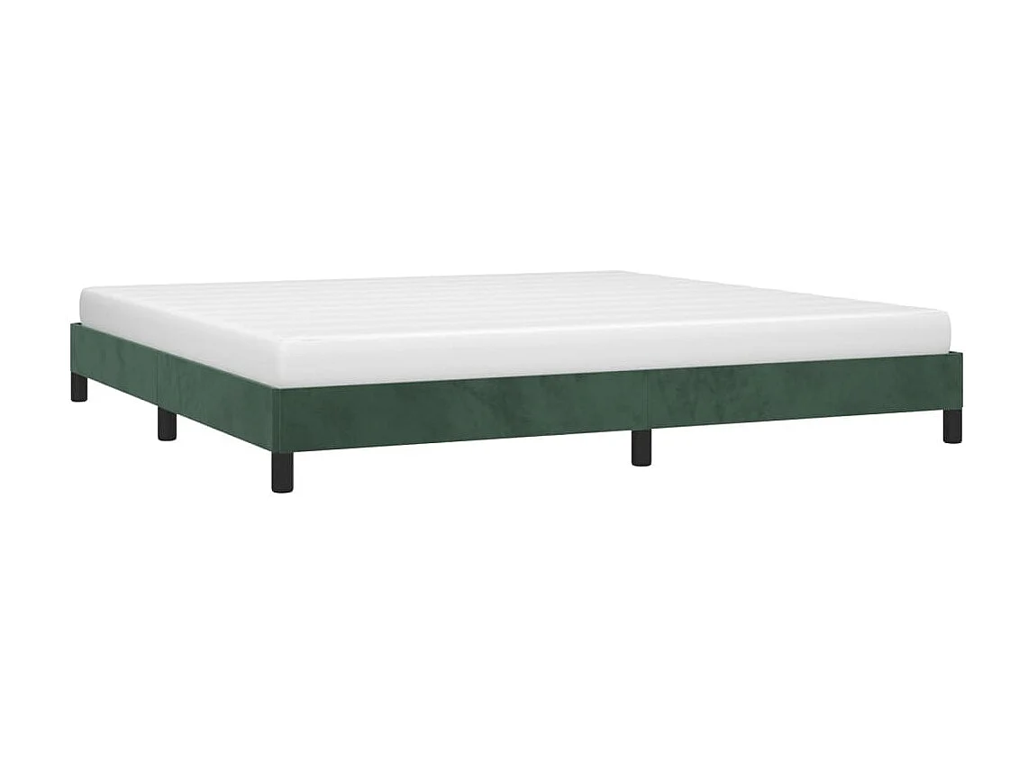 Lit-200x200 cm Vert foncé Velours EGGB31775
