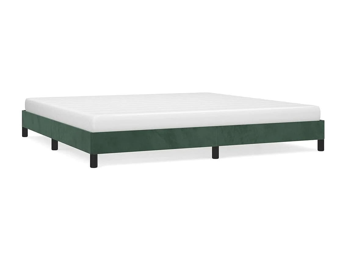 Cama 200x200 cm veludo verde-escuro PT462132
