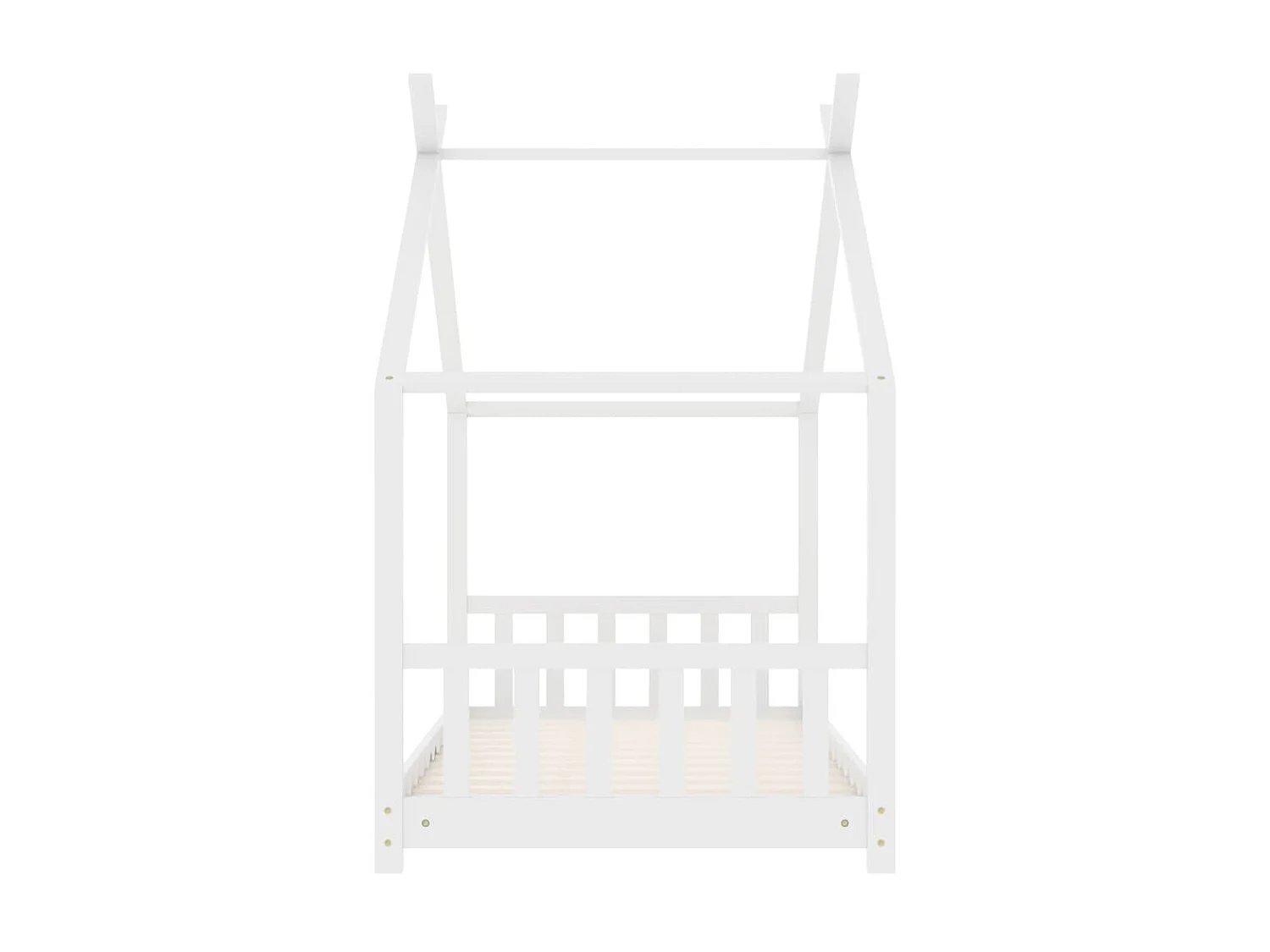 Lit-70x140 cm d'enfant Blanc Bois de pin massif EGGB23644