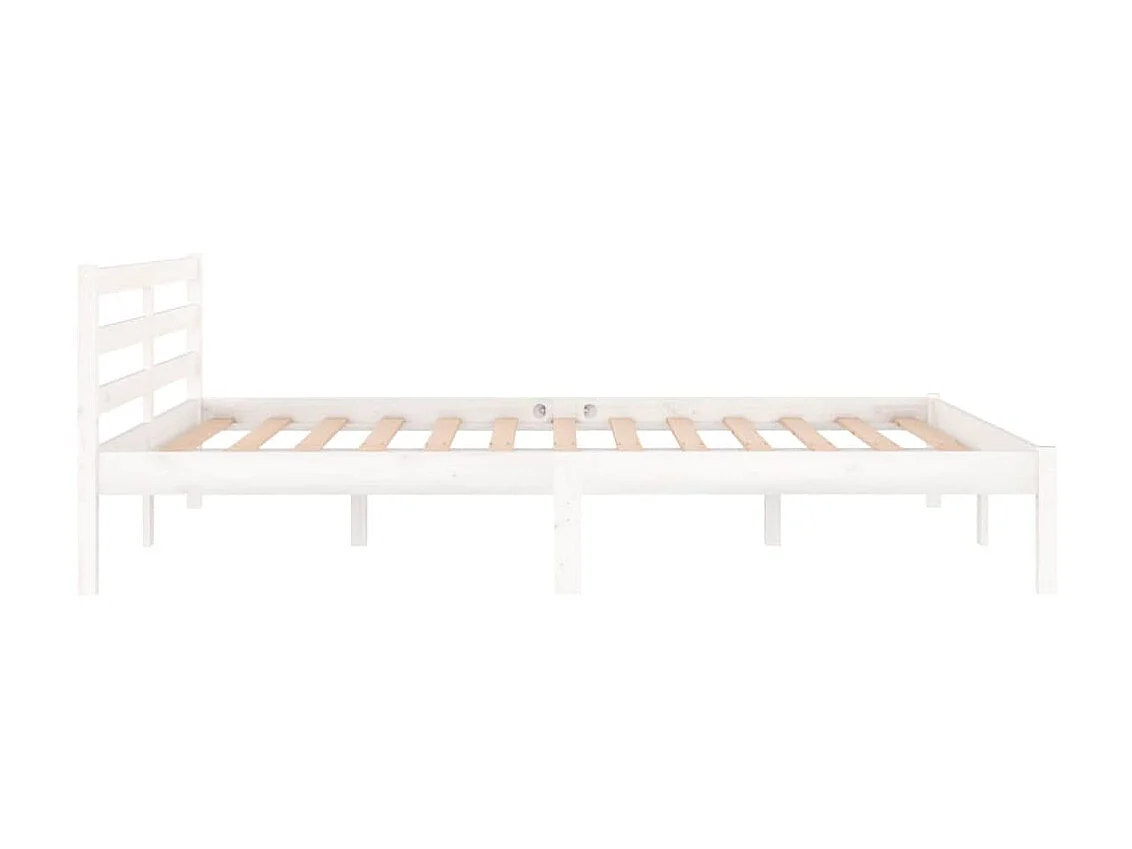 Cama 140x200 cm madera maciza de pino blanco ES27007