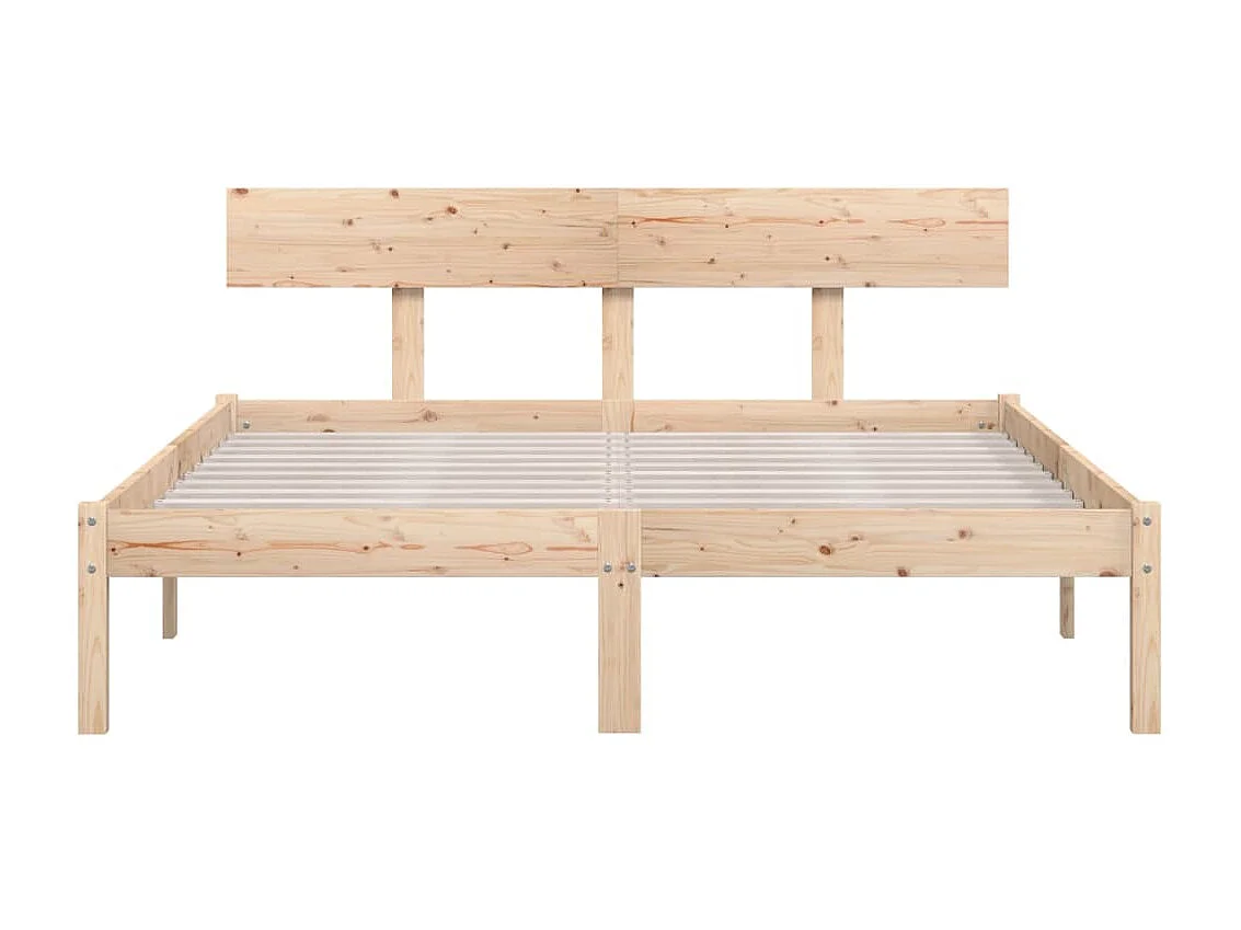 Cama 120x200 cm pinho maciço preto PT551796