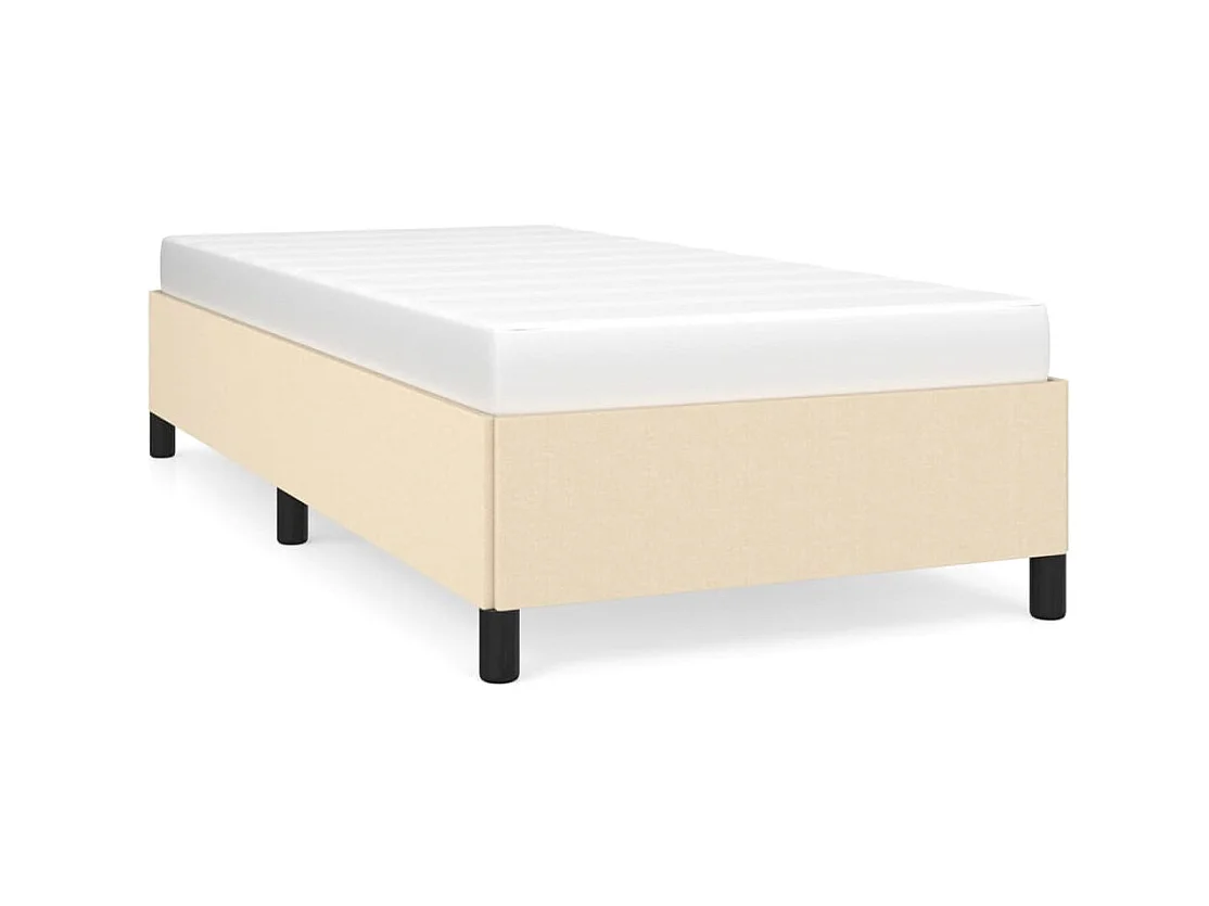 Lit-90x200 cm Crème Tissu EGGB25583