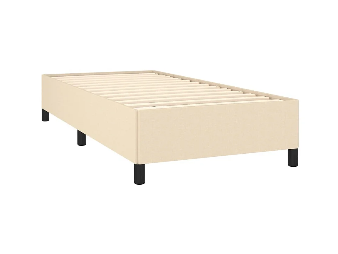 Lit-90x200 cm Crème Tissu EGGB25583