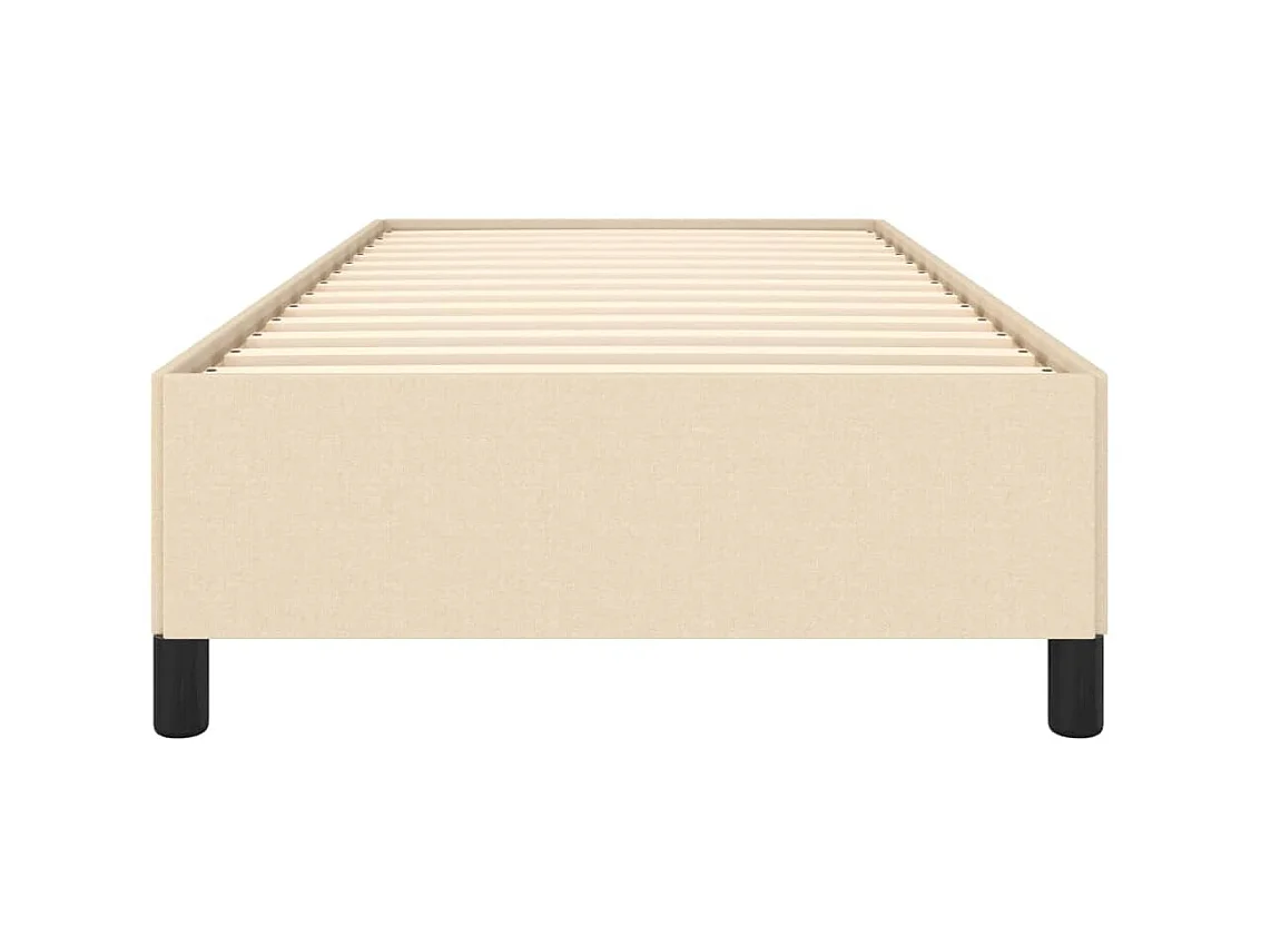 Lit-90x200 cm Crème Tissu EGGB25583