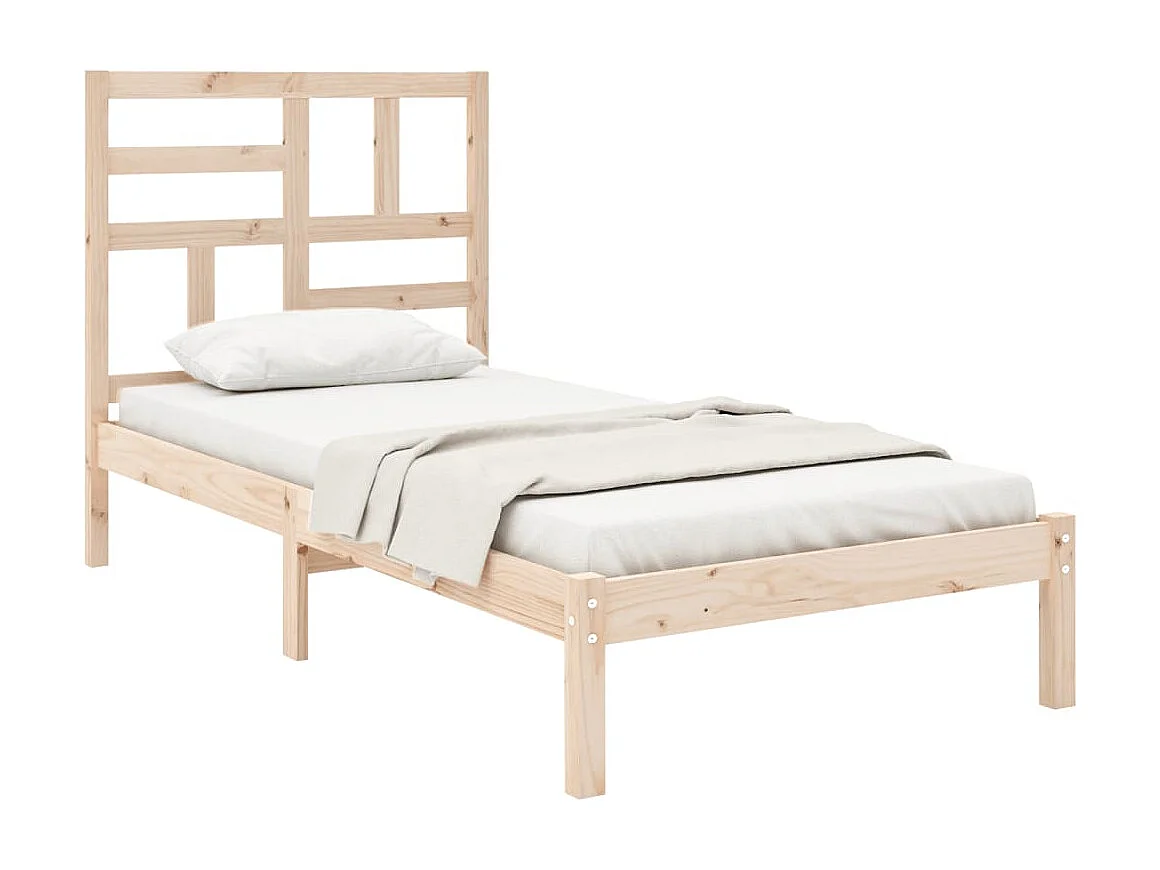 Lit-90x190 cm bois massif simple EGGB90400