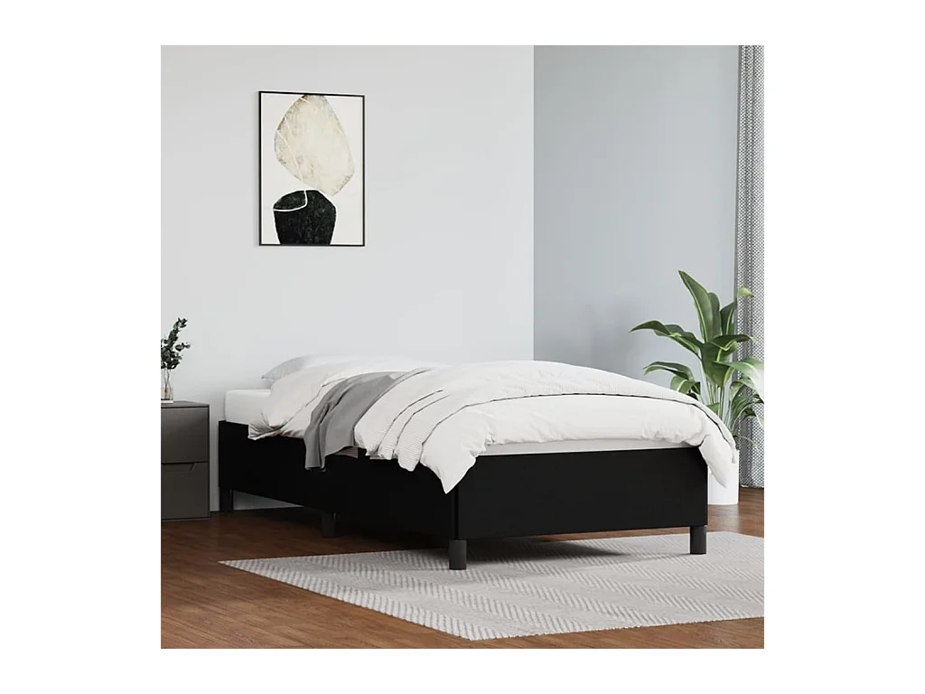 Lit-90x200 cm Noir Similicuir EGGB24759