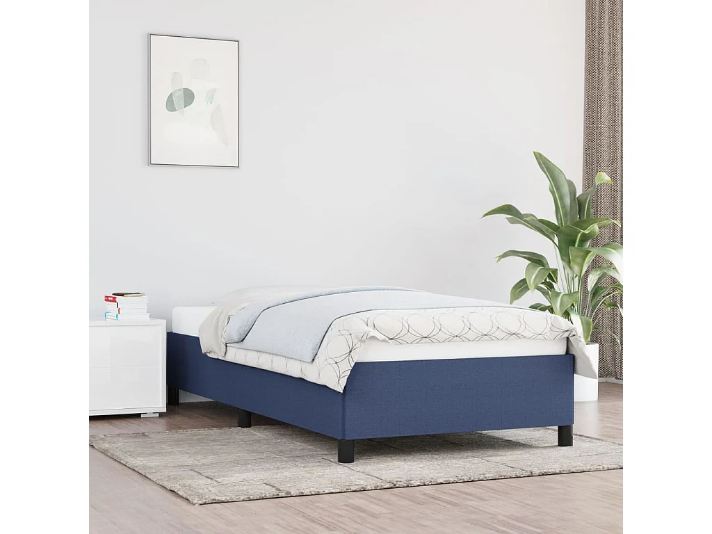 Cama 100x200 cm tecido azul PT739535