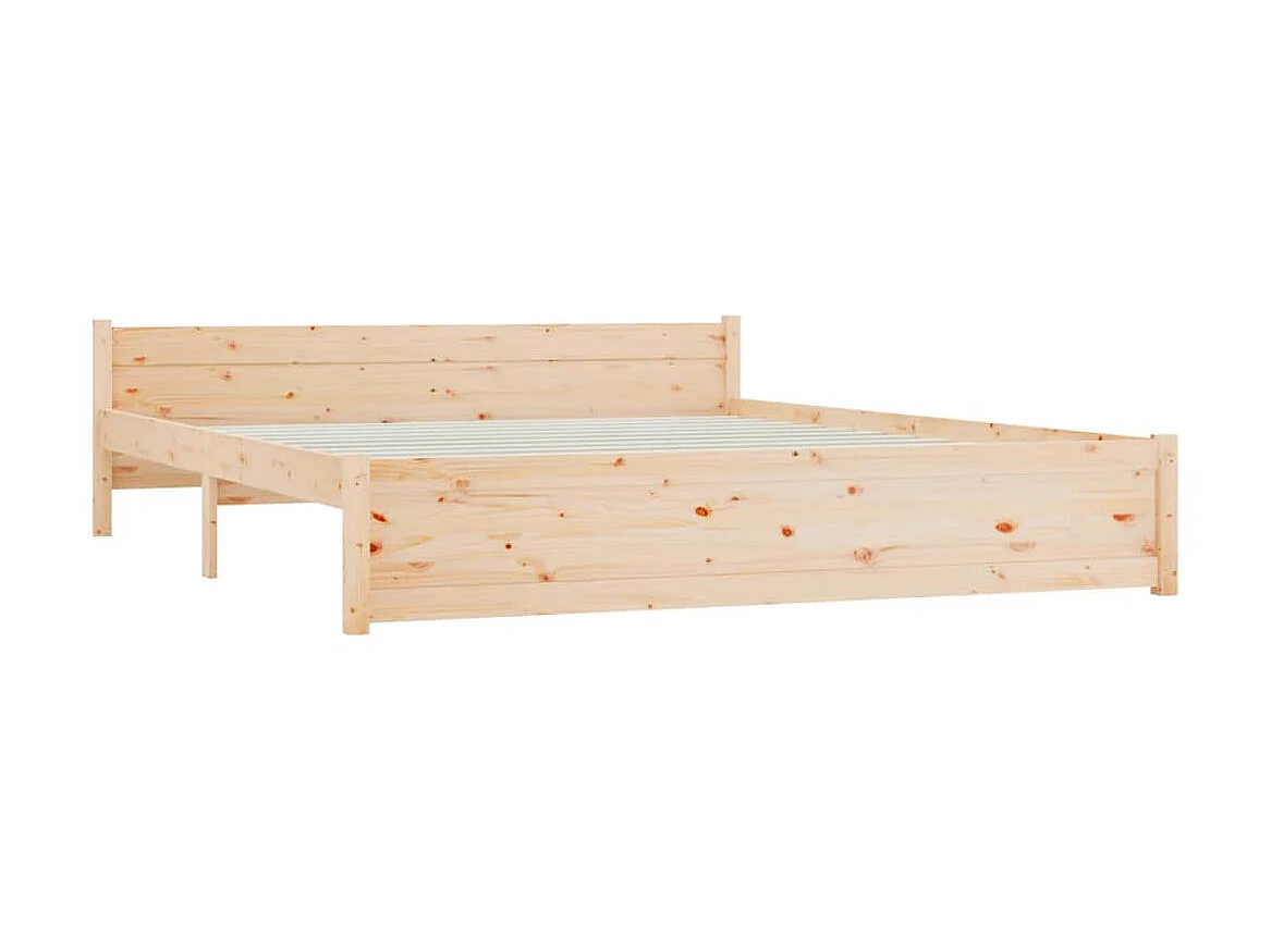 Lit-160x200 cm Bois massif EGGB18934