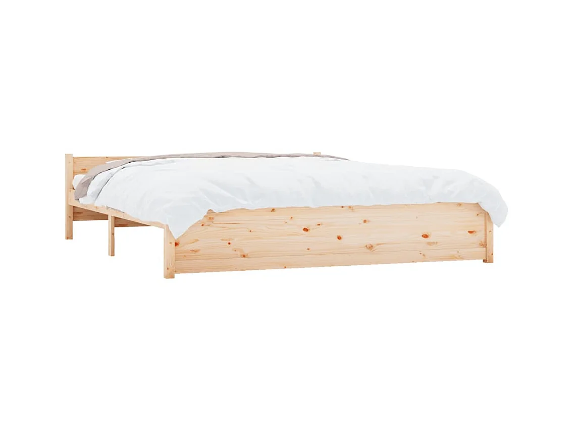 Estructura de cama de madera maciza 160x200 cm ES324476