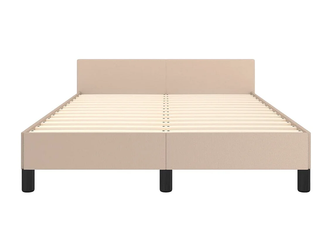 Lit-120x200 cm avec tête de lit Cappuccino Similicuir EGGB30600