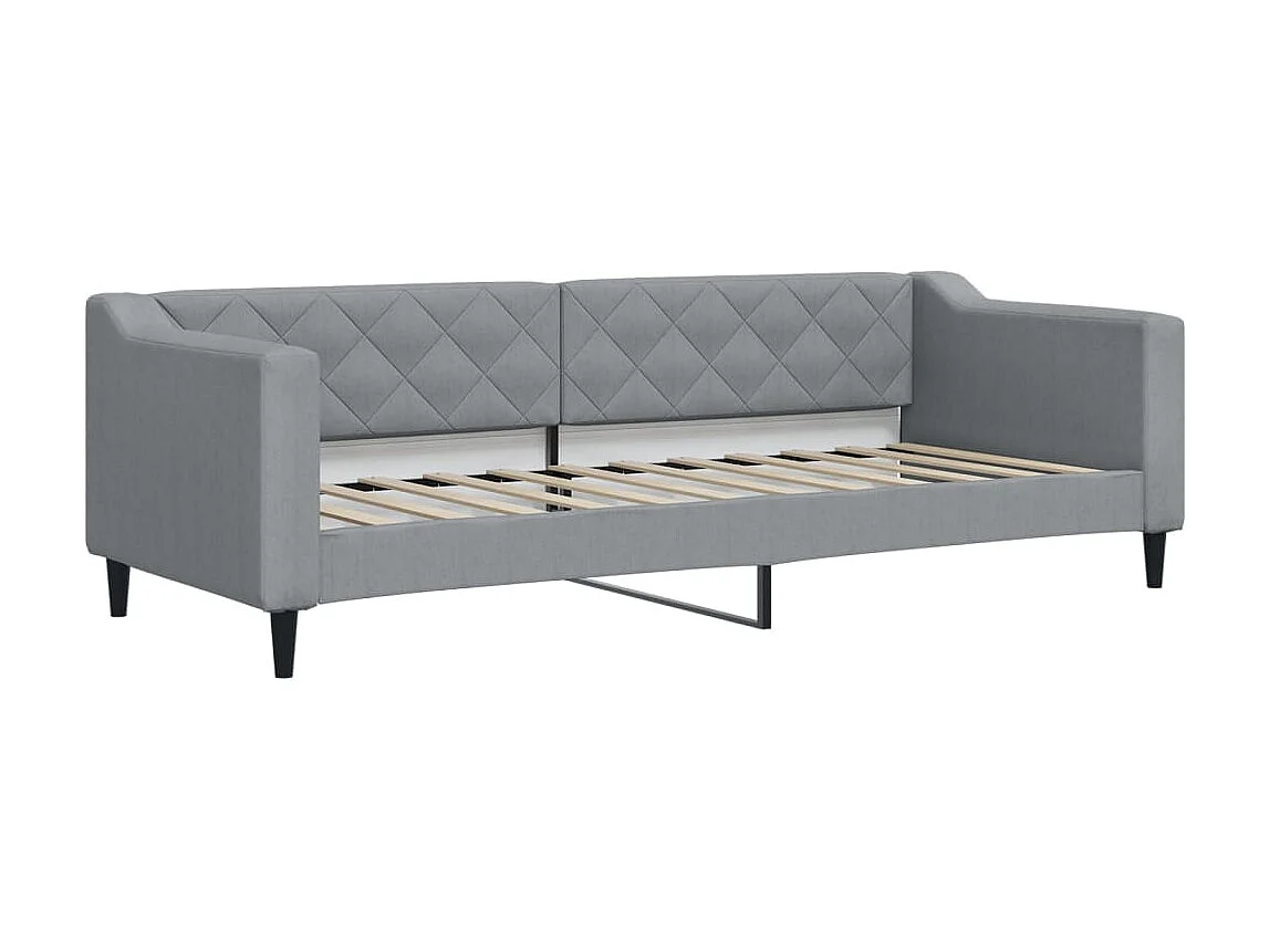 Lit-80x200 cm de repos gris clair tissu EGGB51195