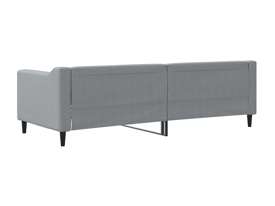 Lit-80x200 cm de repos gris clair tissu EGGB51195