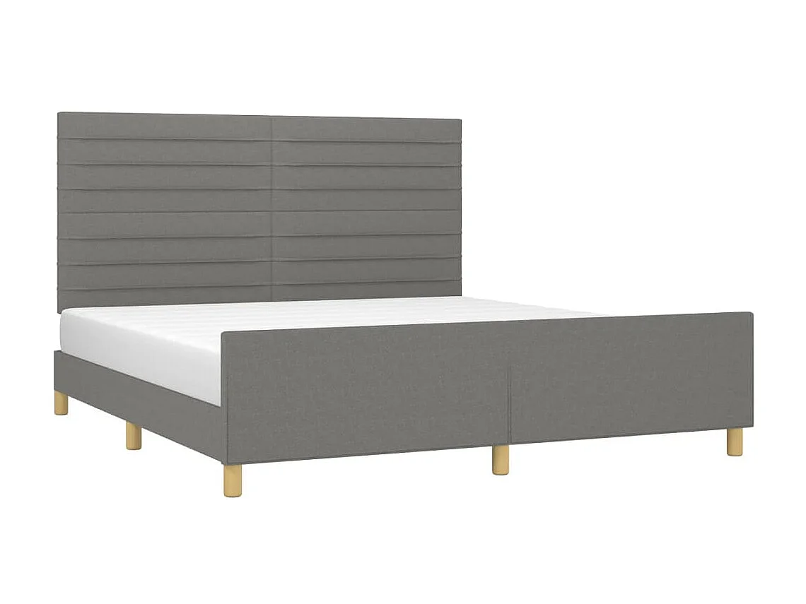 Cama 180x200 cm tecido cinzento-escuro PT912540