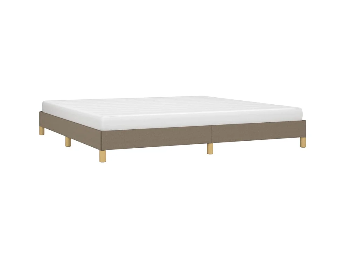 Cama 200x200 cm de tela gris taupe ES96493