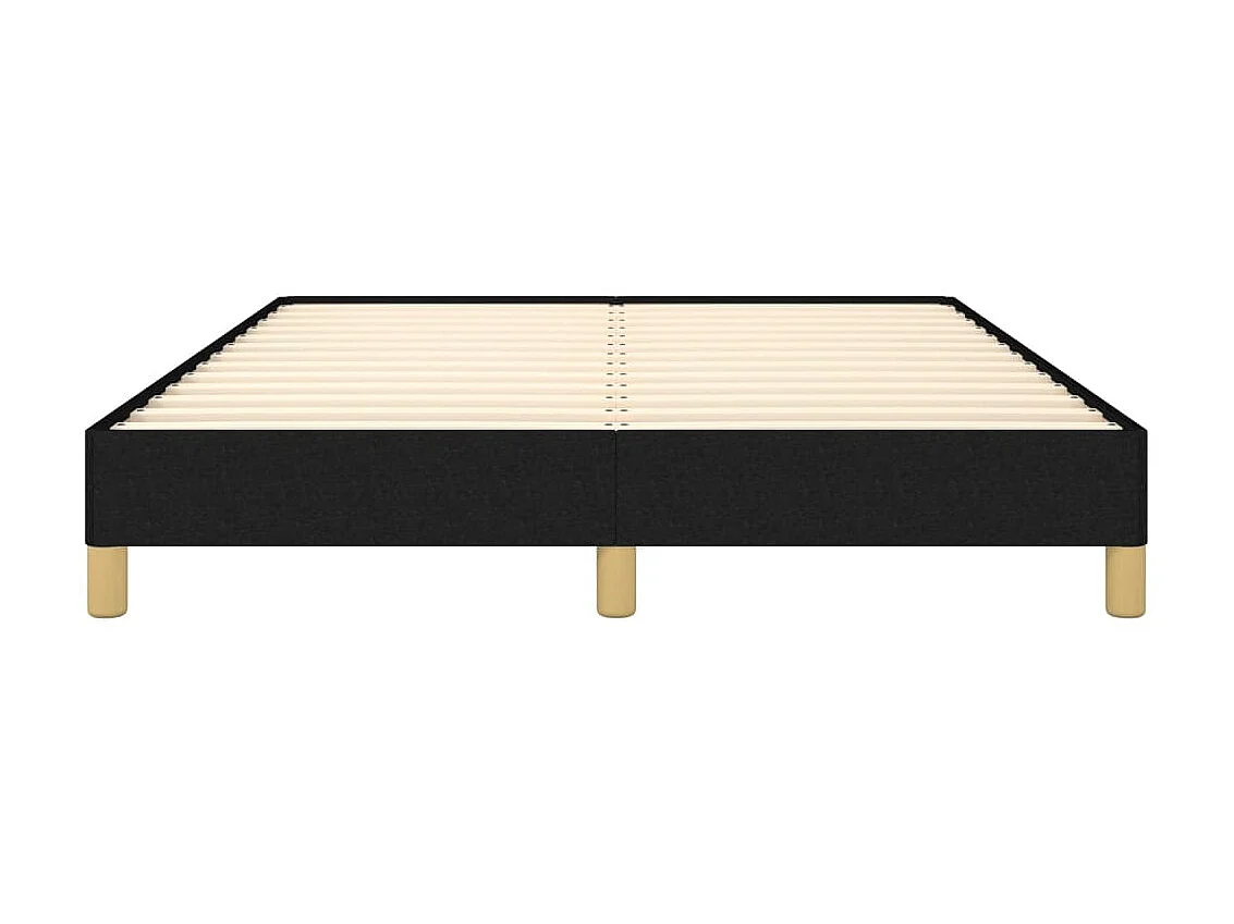 Cama 160x200 cm tecido preto PT233540