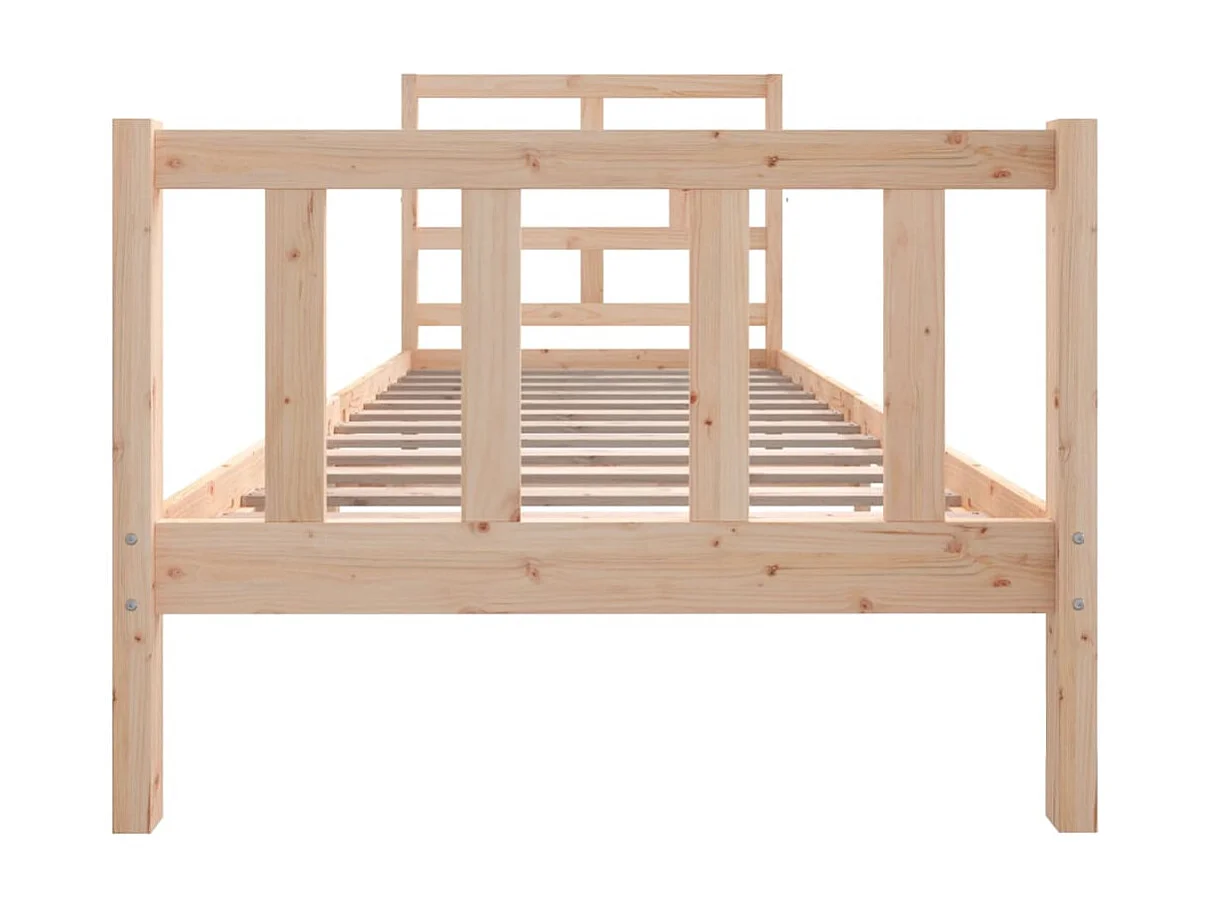 Lit-90x190 cm bois de pin massif simple EGGB99579