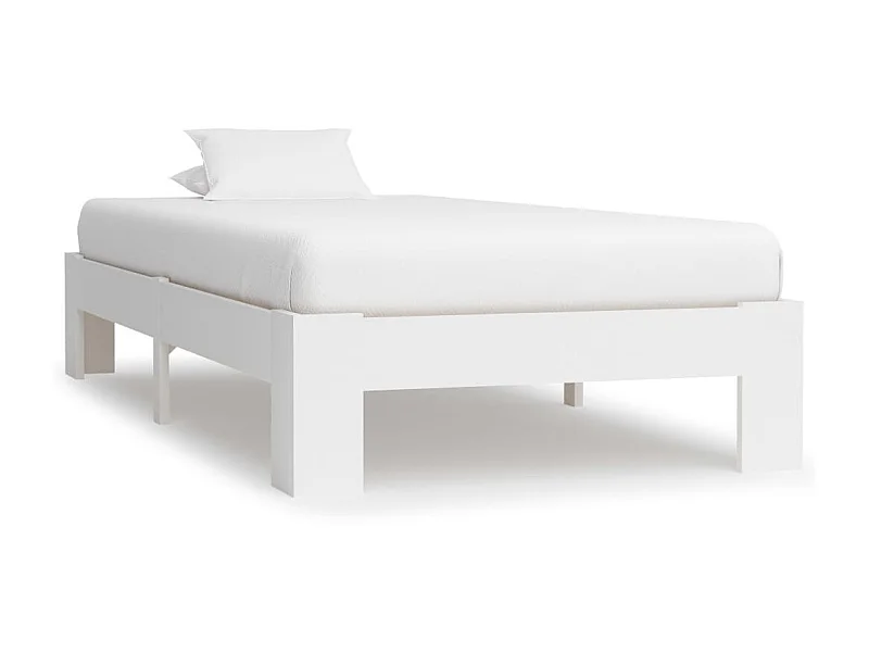 Cama 90x200 cm de madera maciza de pino blanco ES66335