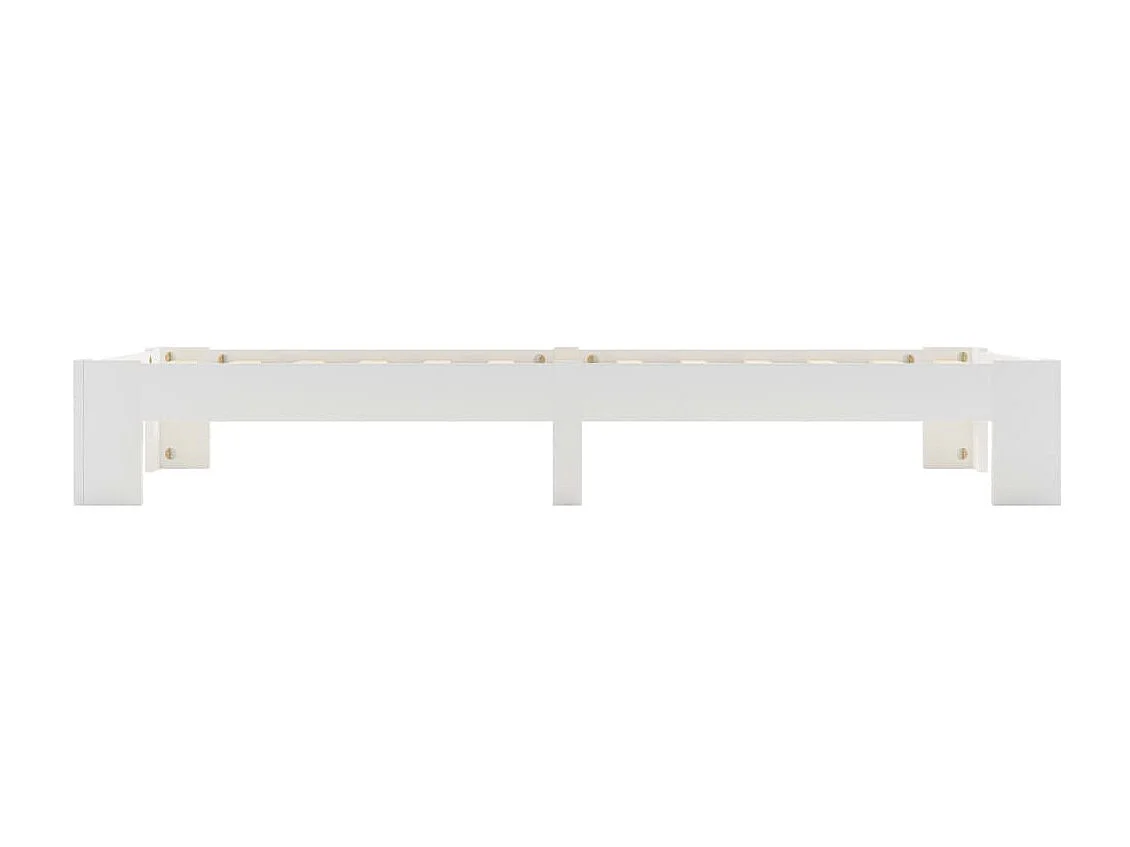 Lit-90x200 cm Blanc Bois de pin massif EGGB65066