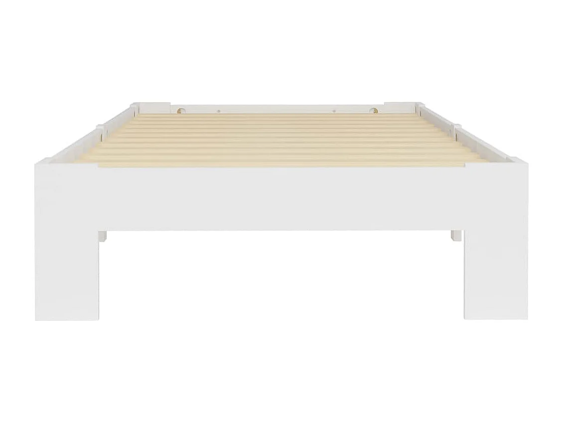 Lit-90x200 cm Blanc Bois de pin massif EGGB65066