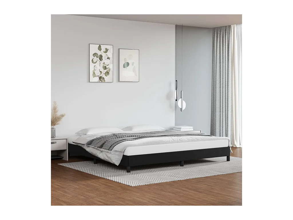 Bedframe kunstleer zwart 200x200 cm NL34367