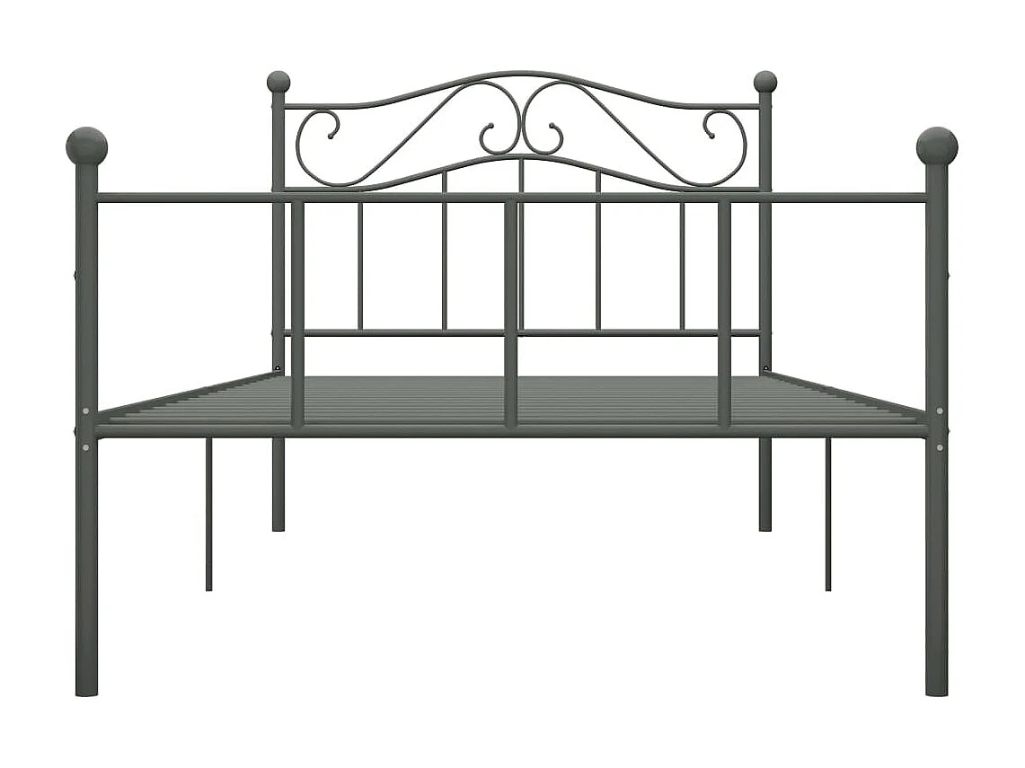Cama 100x200 cm de metal gris ES16313