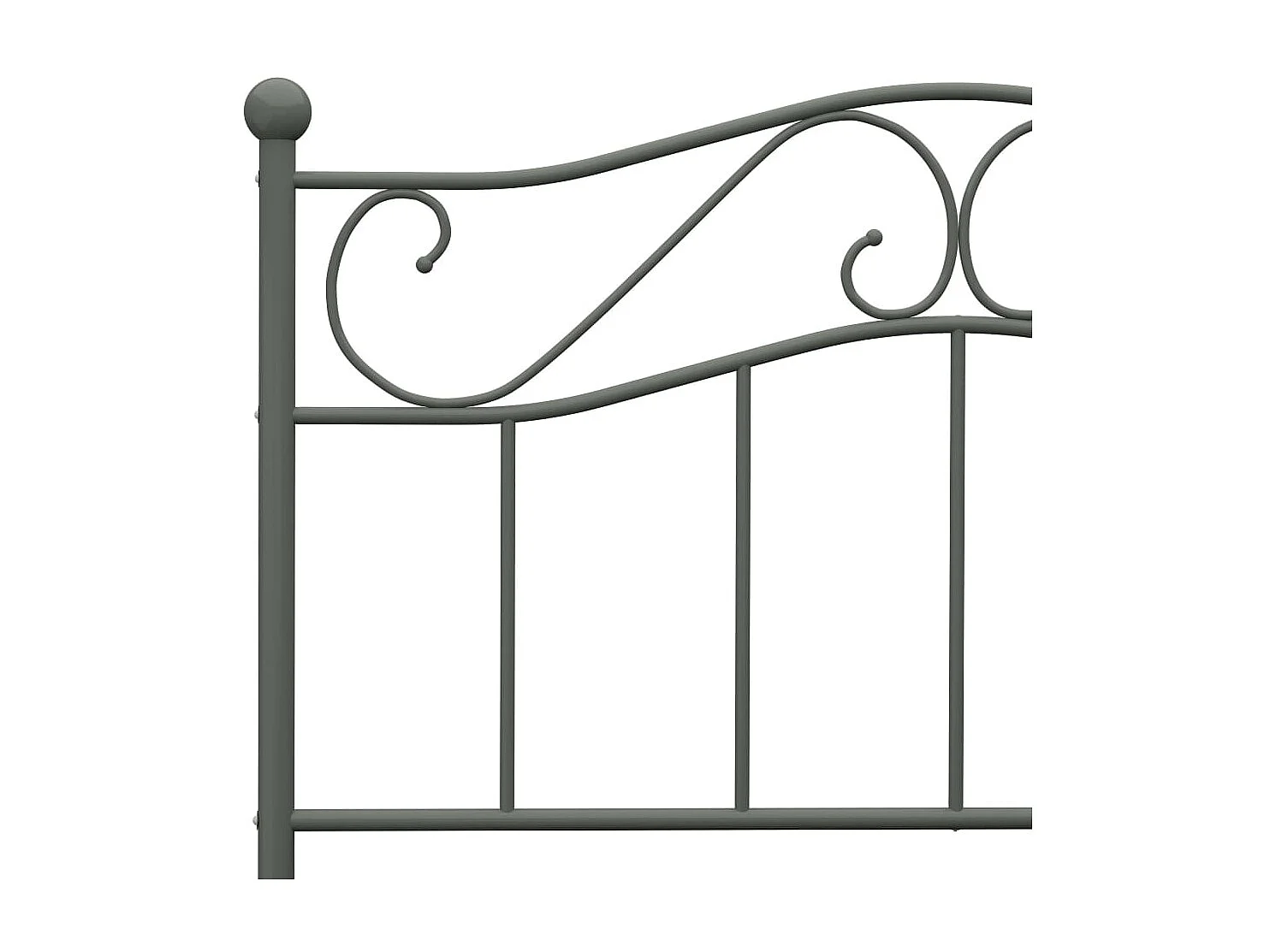 Cama 100x200 cm de metal gris ES16313