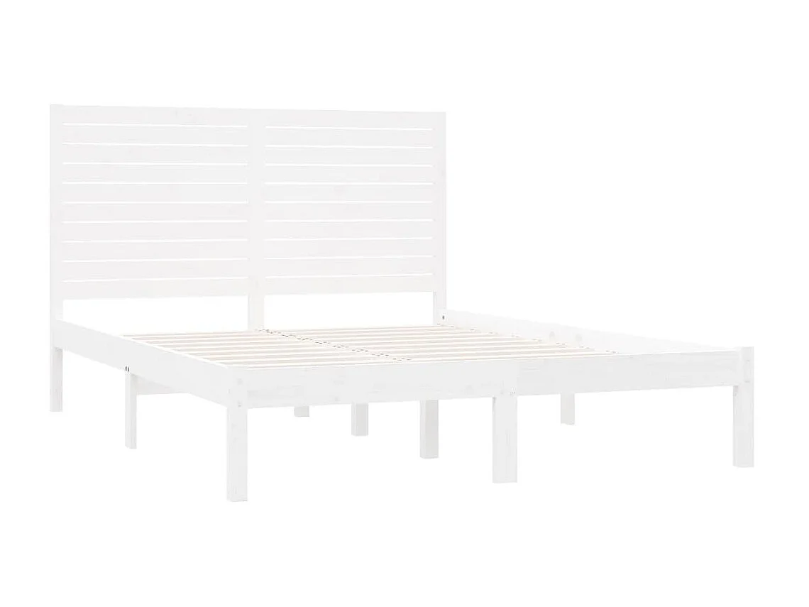 Lit-160x200 cm Blanc Bois massif EGGB69167