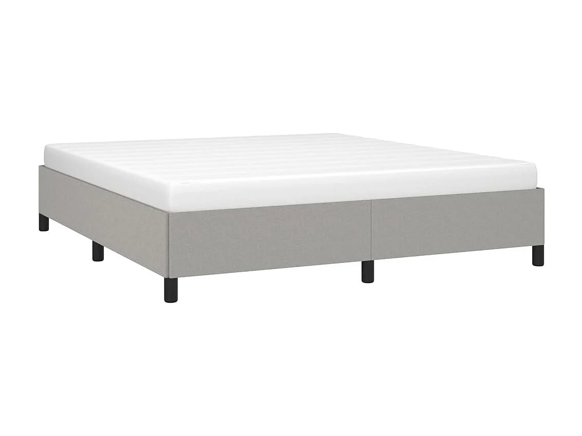 Cama 160x200 cm tela gris claro ES38406
