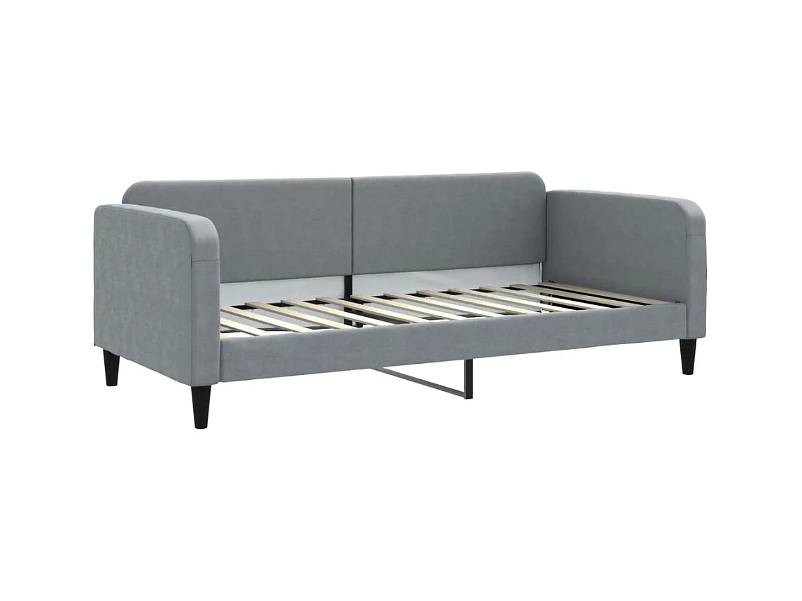 Cama 80x200 cm tela gris claro ES79976