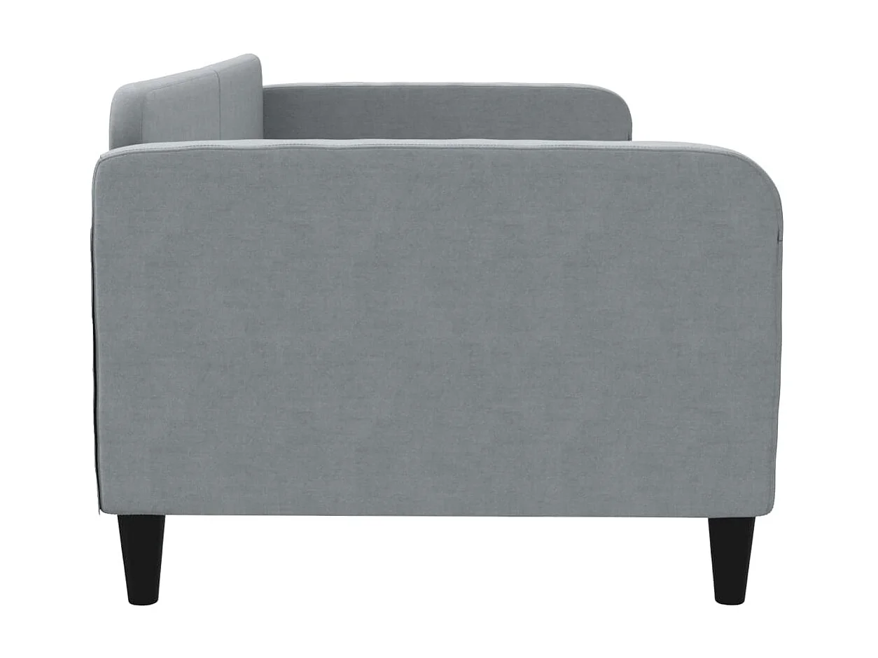 Lit-90x200 cm de repos gris clair Tissu EGGB87231