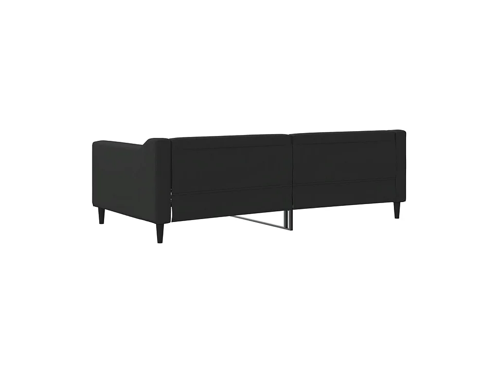 Cama 90x190 cm tela negro ES91026