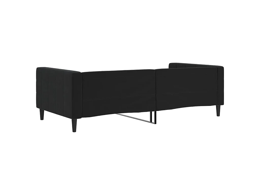 Lit-100x200 cm de repos noir velours EGGB70571