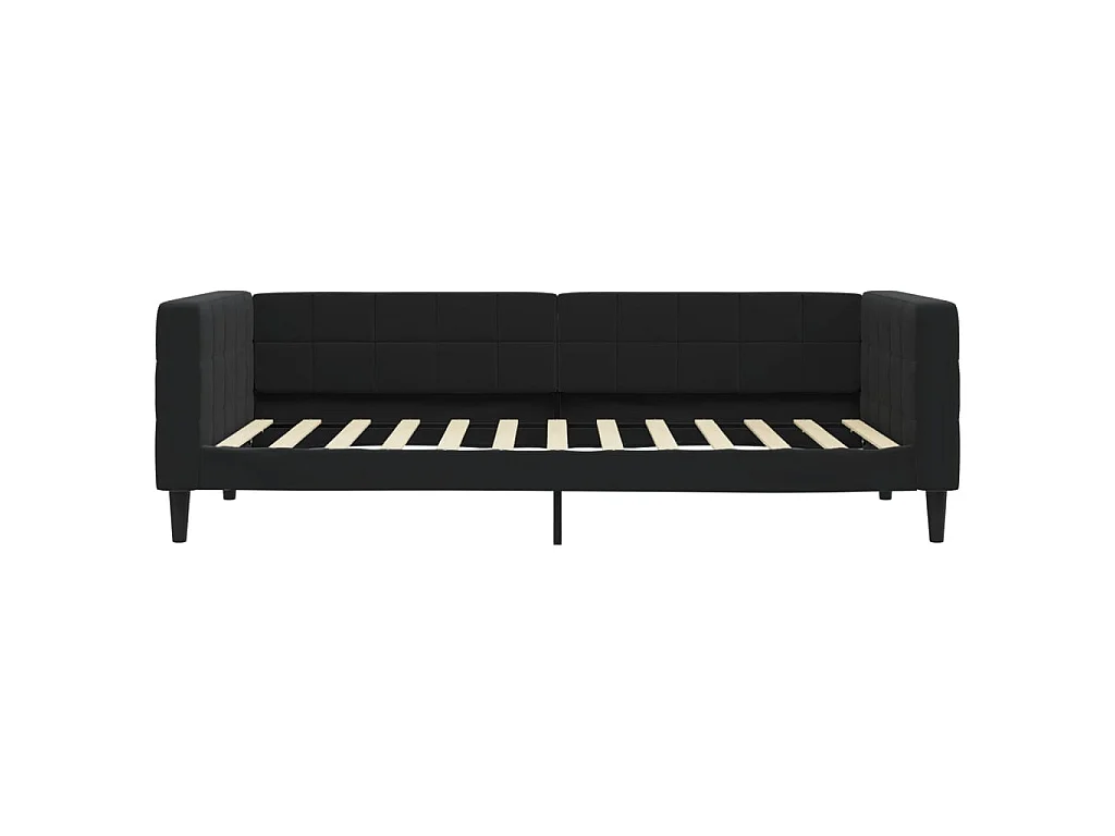 Sofá-cama 100x200 cm veludo preto PT785665