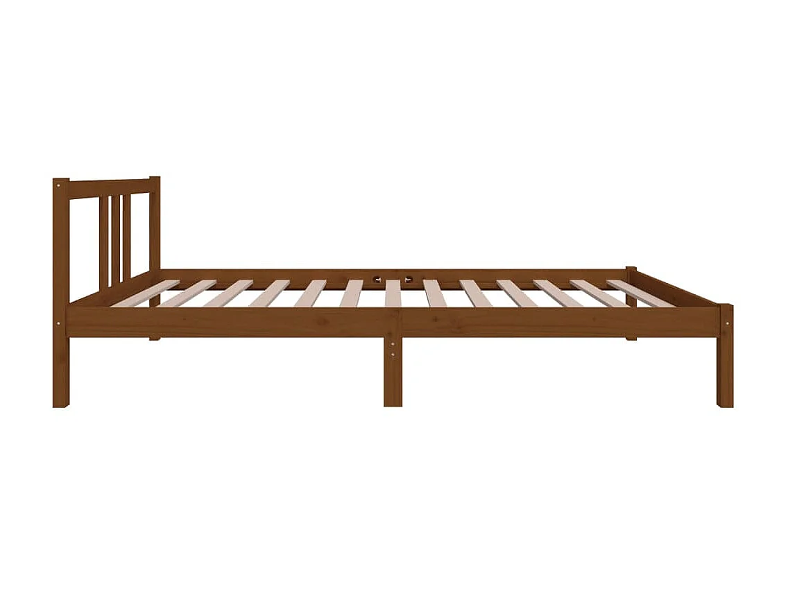Lit-100x200 cm Marron miel Bois massif EGGB19479