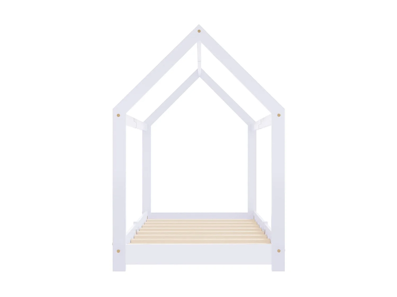 Lit-80x160 cm d'enfant Blanc Bois de pin massif EGGB18365
