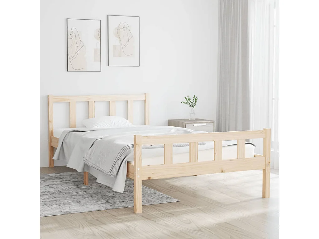 Lit-100x200 cm bois massif EGGB30331