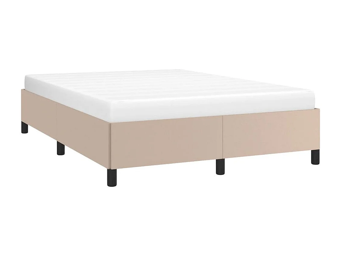 Cama 140x190 cm couro artificial cappuccino PT310155