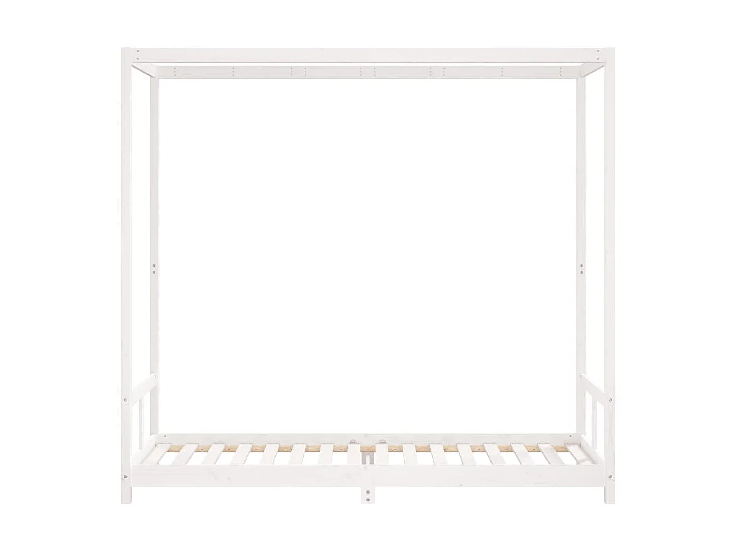 Lit-80x200 cm pour enfants blanc bois de pin massif EGGB99325