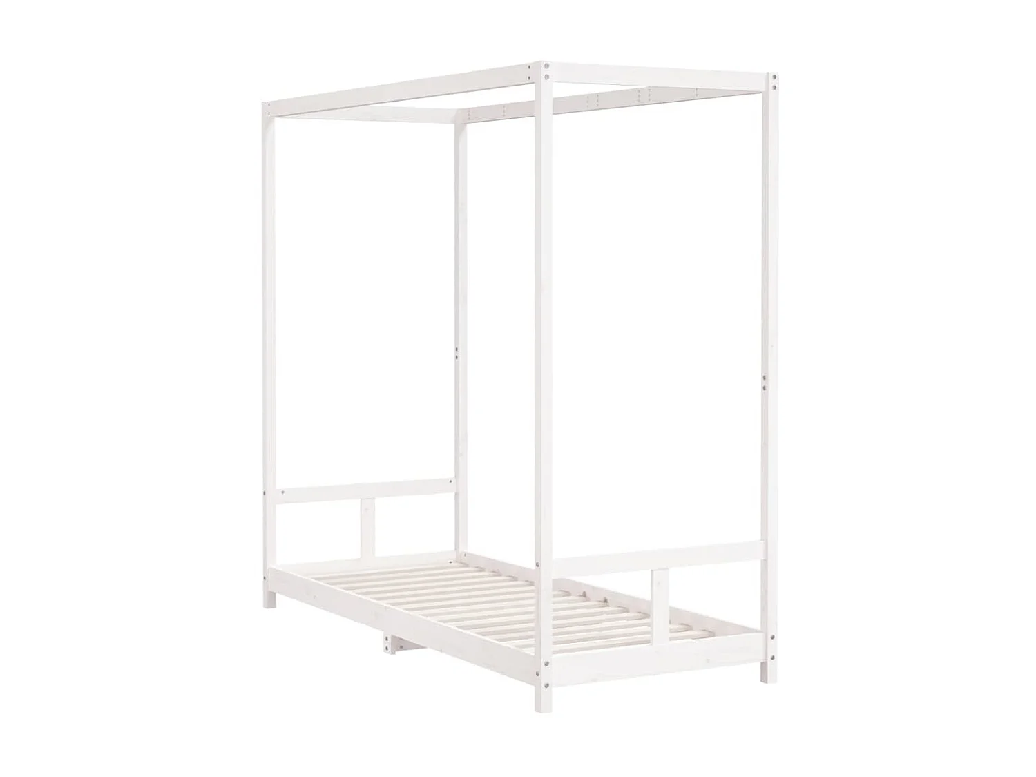 Lit-80x200 cm pour enfants blanc bois de pin massif EGGB99325