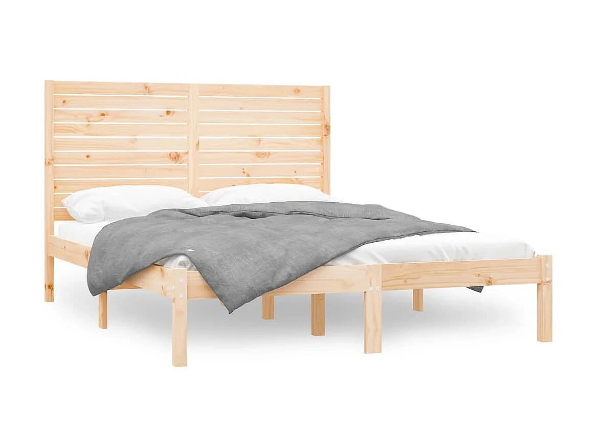 Cama 120x200 cm madera maciza de pino ES48710