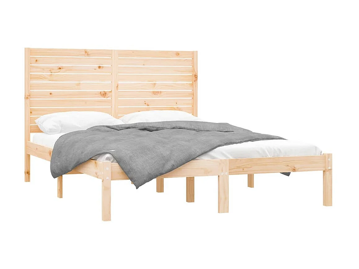 Cama 120x200 cm madera maciza de pino ES48710